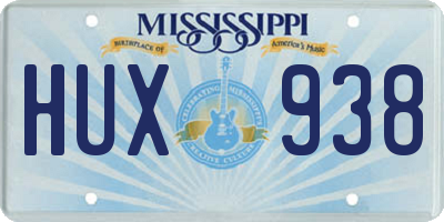 MS license plate HUX938