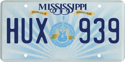 MS license plate HUX939