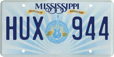 MS license plate HUX944
