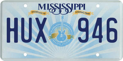 MS license plate HUX946