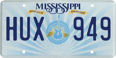 MS license plate HUX949