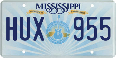 MS license plate HUX955