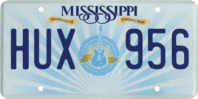 MS license plate HUX956