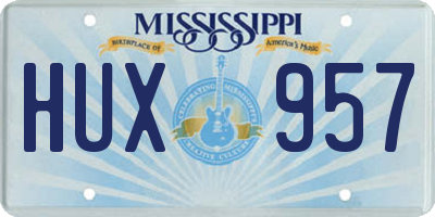MS license plate HUX957