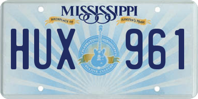 MS license plate HUX961