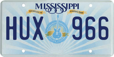 MS license plate HUX966