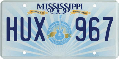 MS license plate HUX967