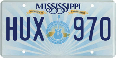 MS license plate HUX970