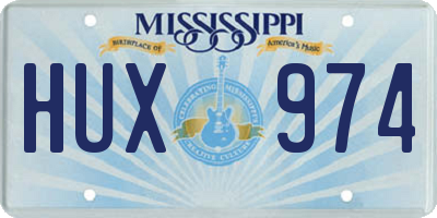 MS license plate HUX974