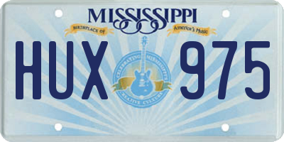 MS license plate HUX975