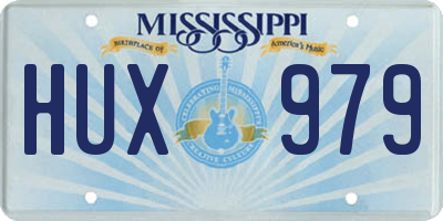 MS license plate HUX979