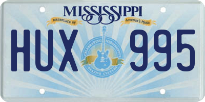MS license plate HUX995