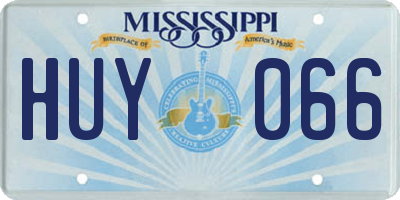 MS license plate HUY066