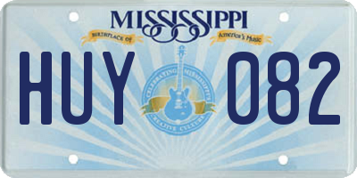 MS license plate HUY082