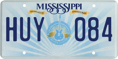 MS license plate HUY084