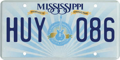 MS license plate HUY086
