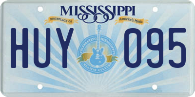 MS license plate HUY095