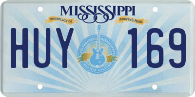 MS license plate HUY169