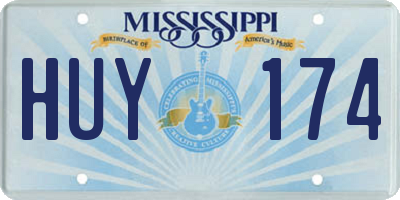 MS license plate HUY174