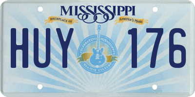 MS license plate HUY176