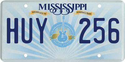 MS license plate HUY256