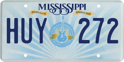 MS license plate HUY272