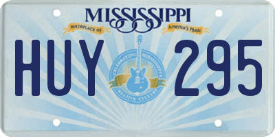 MS license plate HUY295