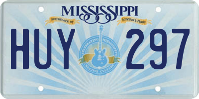MS license plate HUY297