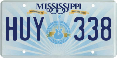 MS license plate HUY338