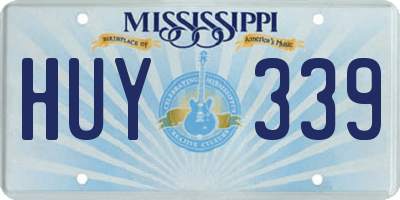 MS license plate HUY339