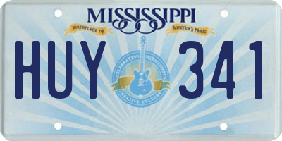 MS license plate HUY341
