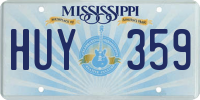 MS license plate HUY359