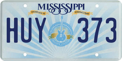MS license plate HUY373