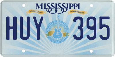 MS license plate HUY395
