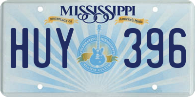 MS license plate HUY396