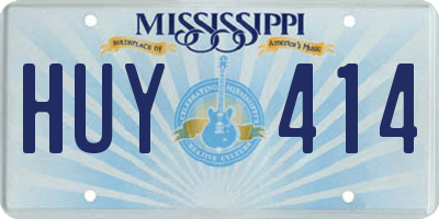 MS license plate HUY414