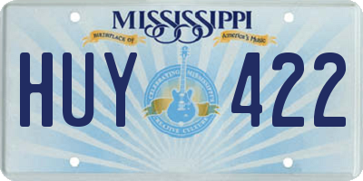 MS license plate HUY422