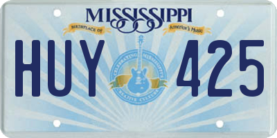 MS license plate HUY425