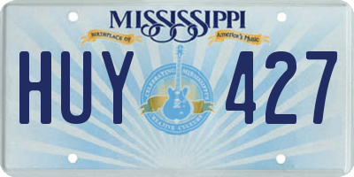 MS license plate HUY427