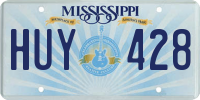 MS license plate HUY428