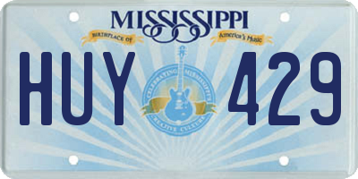 MS license plate HUY429