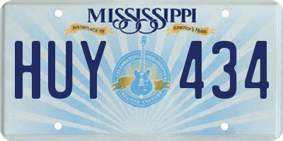 MS license plate HUY434