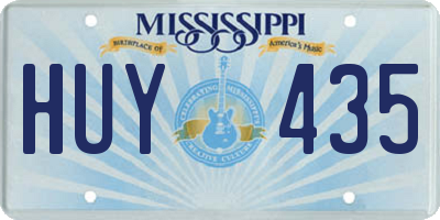 MS license plate HUY435