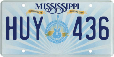MS license plate HUY436