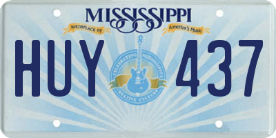 MS license plate HUY437