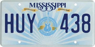 MS license plate HUY438