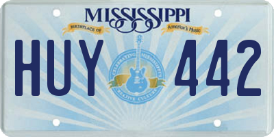 MS license plate HUY442