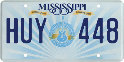 MS license plate HUY448