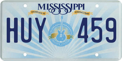 MS license plate HUY459