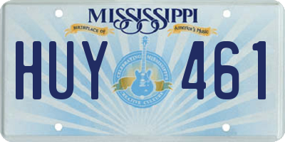 MS license plate HUY461